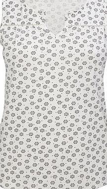 Bhs Womens Black Tile Sleeveless All Over Print