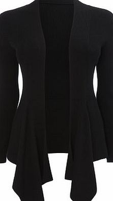 Bhs Womens Black Waterfall Cardigan, black 587360137