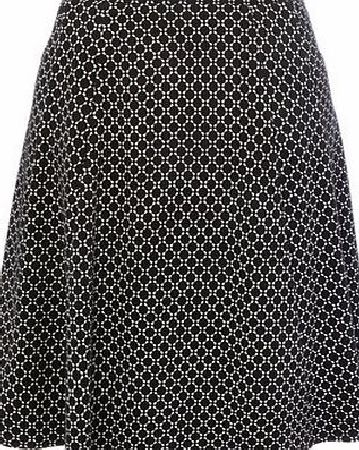 Bhs Womens Black/White Geo Texture Print Skirt,