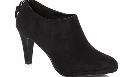 Womens Black Zip Back Platform Shoe Boot, black