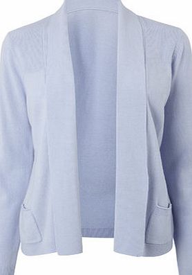 Bhs Womens Blue Supersoft Shawl Collar Cardigan,