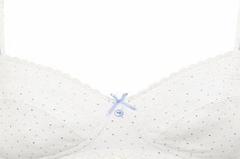 Bhs Womens Blue/White Spot Print Nonwired Bra,