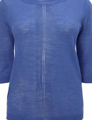 Bhs Womens Bluebell Linen Jumper, Bluebell 588510744