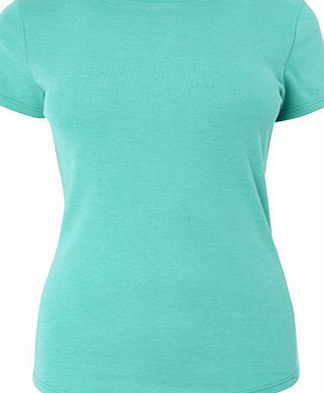 Bhs Womens Bright Green Short Sleeve Crew Neck Top,