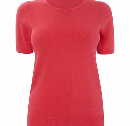 Bhs Womens Bright Pink Supersoft Short Sleeve Crew