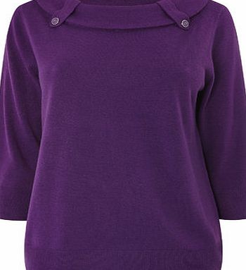 Bhs Womens Bright Purple Bardot Neckline Supersoft