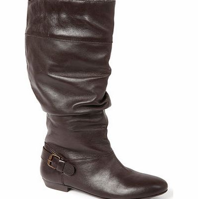 Bhs Womens Brown Leather Long Boots, brown 2844370481