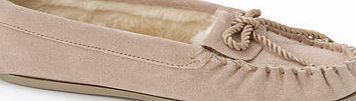 Bhs Womens Camel Suede Moccassin Slippers, camel
