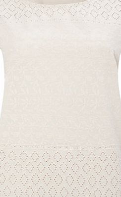 Bhs Womens Coral Floral Broderie Front Vest, coral