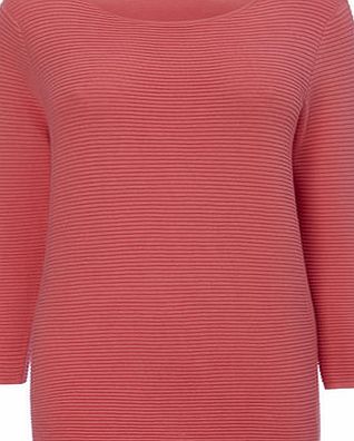 Bhs Womens Coral Ottoman Rib Jumper, coral 587540706