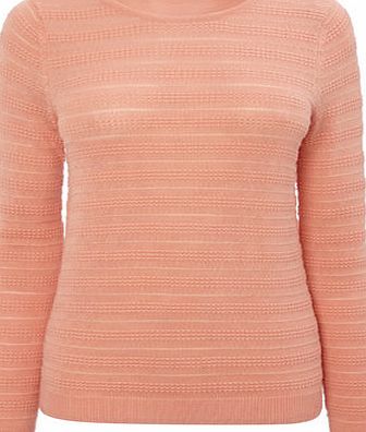 Bhs Womens Coral Petite Textured Stitch Jumper,