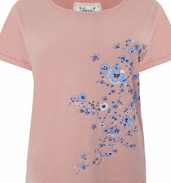 Bhs Womens Coral Placement Top, coral 732963641