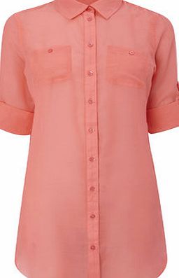 Bhs Womens Coral Shirt Cover Up, coral 209883641