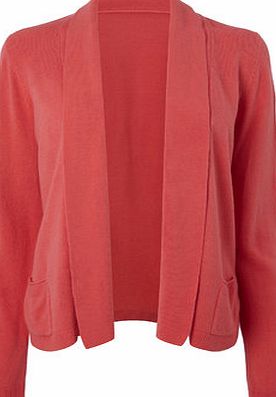 Bhs Womens Coral Supersoft Shawl Collar Cardigan,