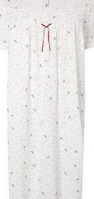 Bhs Womens Cream Multi Grace Traditional Nightdress,