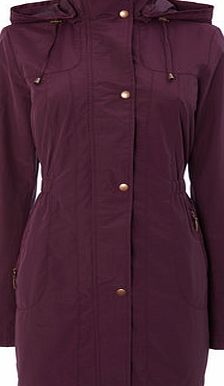 Bhs Womens Damson Zip Pocket Mac, damson 9853051670