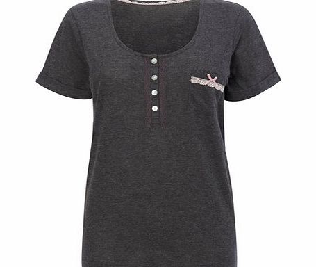 Bhs Womens Dark Grey Short Sleeved T Shirt, dark