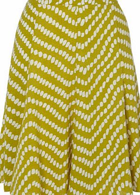 Bhs Womens Deep Yellow Linen Chevron Spot Pull On