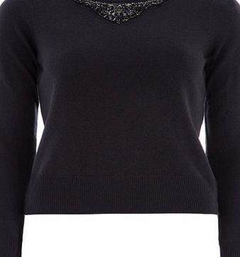 Bhs Womens Dorothy Perkins Petite Navy Embellished