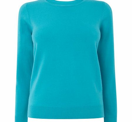 Bhs Womens Green Supersoft Long Sleeve Crew Jumper,