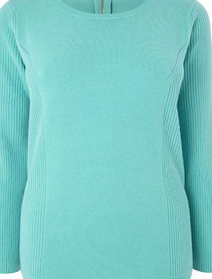 Bhs Womens Green Zip Back Jumper, green 586250518