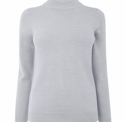 Bhs Womens Grey Marl Supersoft Turtle Neck Jumper,