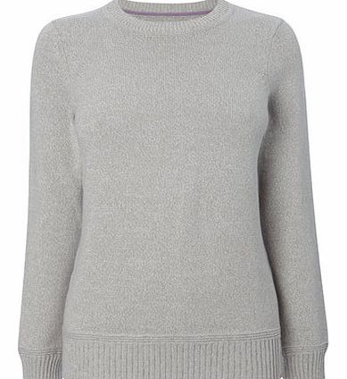 Bhs Womens Grey Multi Cotton Rich Crew Jumper, grey