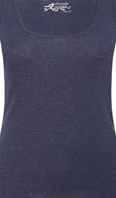 Bhs Womens Indigo Scoop Neck Vest, indigo 2424010205
