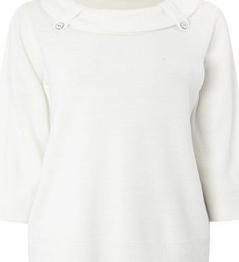 Bhs Womens Ivory Bardot Neckline Supersoft Jumper,