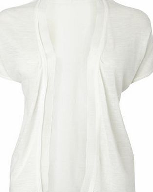 Bhs Womens Ivory Chiffon Trim Cardigan, ivory