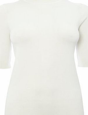 Bhs Womens Ivory Short Sleeved Turtle Neck Jumper,