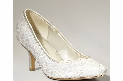 Bhs Womens Ivory Wedding Collection Lace Point Court