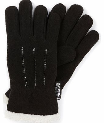 Womens Ladies Black Thinsulate Glove, black
