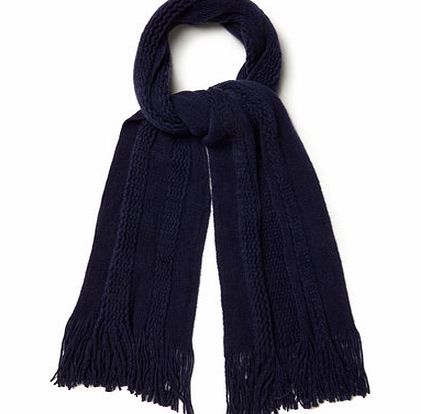 Bhs Womens Ladies Navy Supersoft Scarf, navy