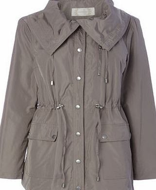 Bhs Womens Latte Ruched Collar Mac, latte 9853655476