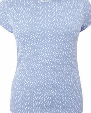 Bhs Womens Lavender Spot Slash Neck Top, lavender