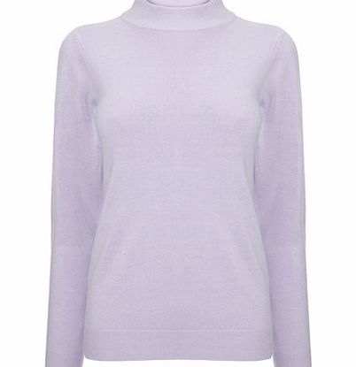 Bhs Womens Lavender Supersoft Turtle Neck Jumper,