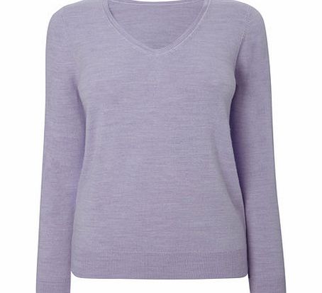 Bhs Womens Lavender Supersoft V Neck Jumper,