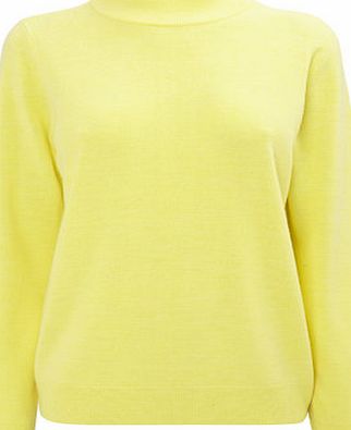 Bhs Womens Lemon Supersoft Turtle Neck Jumper, lemon