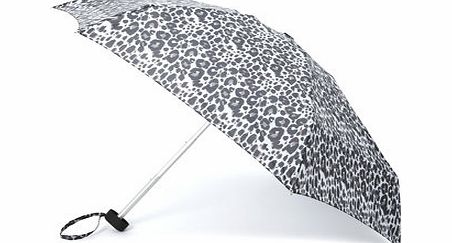 Bhs Womens Leopard Animal Mini Flat Umbrella, grey