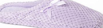 Bhs Womens Lilac Bobble Curve Cut Full Toe Slippers,