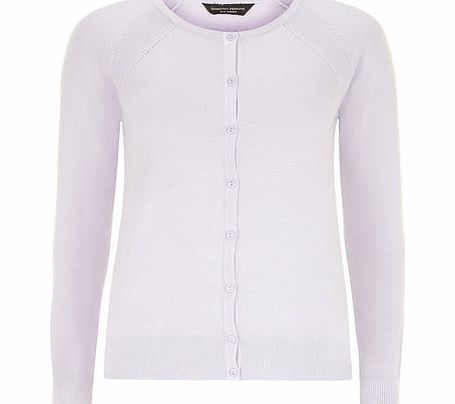 Bhs Womens Lilac Crew Neck Cardigan, purple