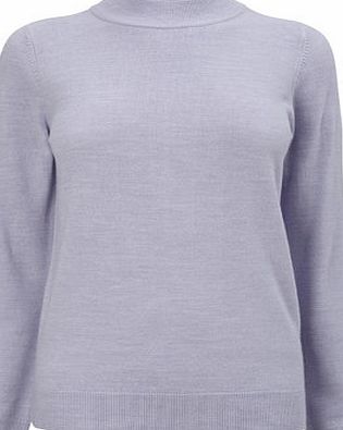 Bhs Womens Lilac Marl Supersoft Turtle Neck Jumper,