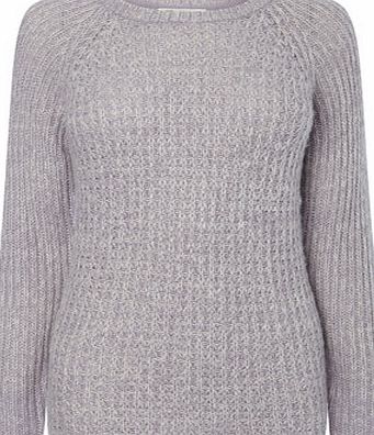Bhs Womens Lilac Mixed Stitch Jumper, lilac 586211499