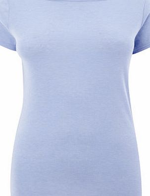 Bhs Womens Lilac Short Sleeve Slash Neck Top, lilac