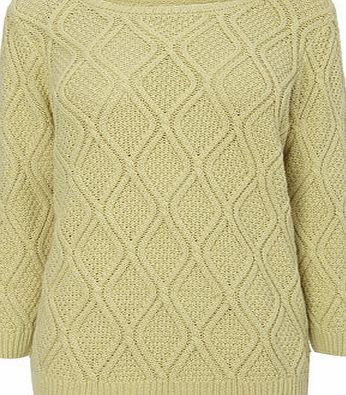 Bhs Womens Lime Diamond Cotton Jumper, lime 587491367