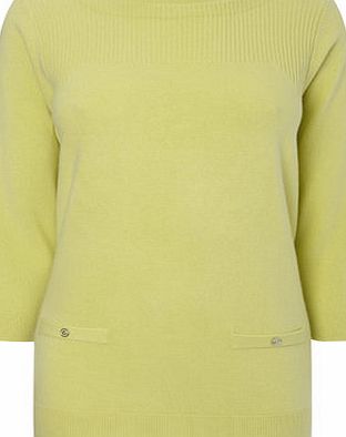 Bhs Womens Lime Supersoft Pocket Jumper, lime