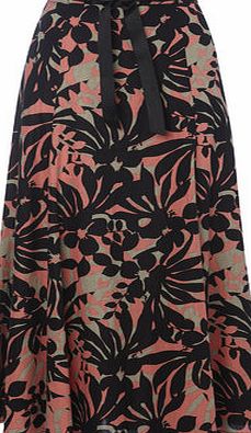 Bhs Womens Linen Botanical Print Maxi Skirt, coral