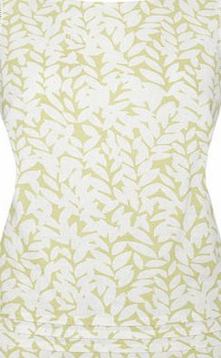 Bhs Womens Linen Leaf Shell Top, lime 365966253