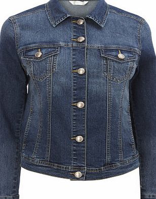 Bhs Womens Mid Vintage Wash Denim Jacket, mid wash